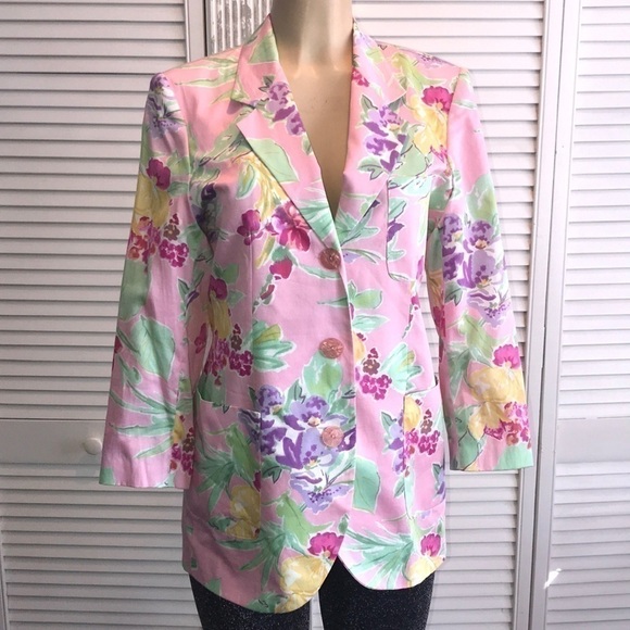 Pink Floral (Les Boutiques) Blazer - Picture 3 of 11